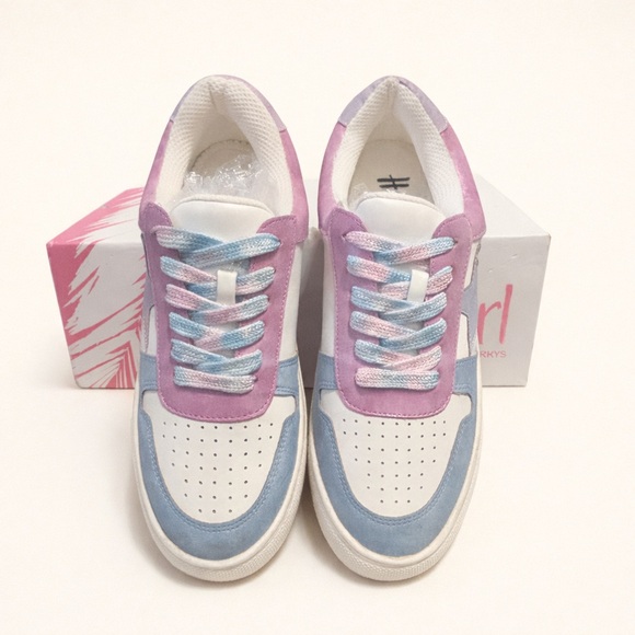 HeyGirl Corkys Constellation Star Sneakers Pastel Size 6 NWT incudes box - Picture 2 of 9